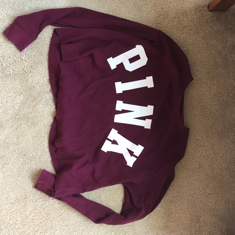 Pink Vs Large maroon top